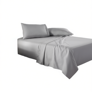 Viasoft <b>Queen</b> <b>Size</b> <b>Sheet</b> Set Grey 2000 Thread Count Cotton Hypoallergenic Breathable Home Bedding - Product Image 1