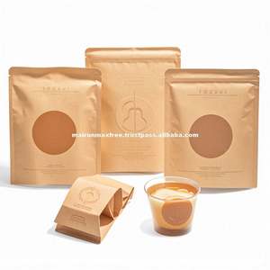 ถุงซิปด้านบนสำหรับเก็บอาหารกระดาษคราฟท์สีดำโปร่งแสงแบบกำหนดเอง - Product Image 1