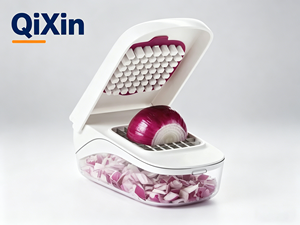 Coupe-légumes <span class=keywords><strong>manuel</strong></span> multifonction 6-en-1 - Mini-outil de cuisine en acier inoxydable pour hacher fruits et légumes, personnalisable OEM - Product Image 1