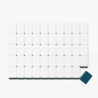 Tuiles de Mahjong Américaines de Luxe, Ensemble de 160 Tuiles Bleu Teal, Mahjong Designer en Acrylique 4 Couches, Thème Pavillon Oriental, pour Vente en Gros B2B