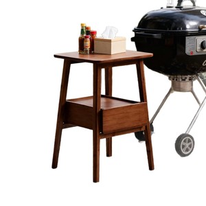 Esta nueva mesa redonda marrón de diseño minimalista y moderno, con un diseño abierto, es adecuada para espacios pequeños en salas de estar y dormitorios. - Product Image 5