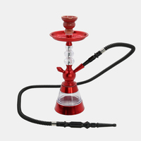 Kit de chicha portable de style arabe en alliage d'aluminium avec base en acrylique, ultra léger, pour voyage, fête, plage