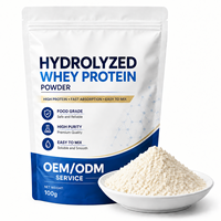 Poudre de Protéine de Lactosérum Hydrolysée en Gros, Isolat de Haute Qualité, Approvisionnement en Vrac Direct Usine pour Produits Nutritionnels Adultes