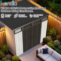 Caseta de Almacenamiento Exterior Kenda de 8x8 pies: Material Ecológico Certificado GRS de Fábrica Cero Emisiones para Proyectos de Paisajismo Sostenible