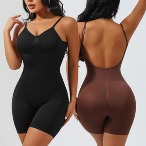 Body gainant sans couture de haute qualité pour <span class=keywords><strong>femme</strong></span> avec contrôle du ventre, effet push-up fessier, entrejambe ouvert et <span class=keywords><strong>invisible</strong></span> - Product Image 3