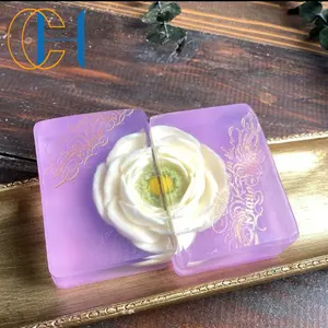 C&H Wholesale Coconut oil Shea butter Flower Soap Natural Scents Crystal Infused Handmade Best Whitening Bar Gift Soaps