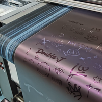 Nouveau film de protection de voiture en vinyle mat satiné gaufré UV à motif dessin animé, autocollant de voiture imprimé sur mesure, film vinyle à changement de couleur pour voiture avec technologie Air Release