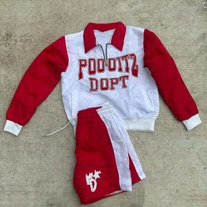 Ensemble survêtement et short décontracté pour homme, coupe-vent en nylon, avec logo imprimé personnalisé, idéal pour l'été et le style universitaire - Product Image 4