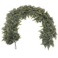 Guirlandes de Noël en cèdre et pin floquées, épaisses et luxuriantes, au toucher réaliste, 1,8 m (6 pieds), pour décorations de Noël et Navidad