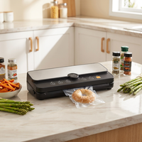 Scelleuse alimentaire sous vide électrique avec écran LED, largeur de scellage 30 cm, pour la cuisine domestique, cadeau de Noël pour femme et chef