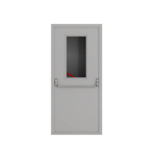 Porte ignifuge en acier isolée à double passage ouvert pour centre commercial et atelier <span class=keywords><strong>Verre</strong></span> peint pour application hospitalière - Product Image 2