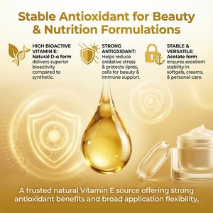 שמן ויטמין <span class=keywords><strong>E</strong></span> טבעי, ד-אלפא טוקופריל אצטט, דרגת USP, חומר גלם לייצור קוסמטיקה ותוספי תזונה - Product Image 2