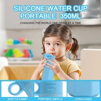 Nouvelle Bouteille d'Eau en Silicone de Gros pour Sport, Colorée, Personnalisable avec Logo, pour Enfants et Bébés avec Paille