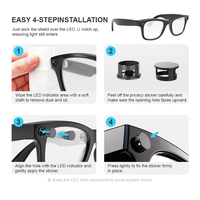 Autocollants décoratifs anti-reflets bloquant la lumière pour lunettes intelligentes Meta Ray-Ban AI