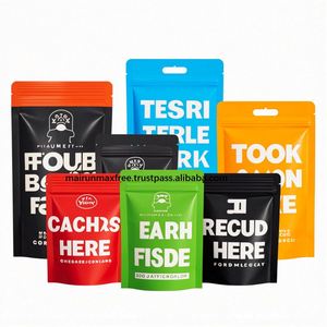 Bolsa de Mylar de 3.5g con Impresión Personalizada, a Prueba de Humedad y Olores, con Cierre Hermético, en Blanco, Azul, Rojo y Dorado, para Dulces Comestibles y Chicle - Product Image 6