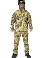 Conjunto de Chaqueta y Pantalones Tácticos de Camuflaje para Hombre, con Tela de Poliéster Resistente al Agua, para Senderismo, Escalada y Camping