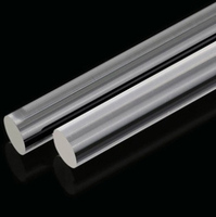 LANDU High Glossy 20mm Cast Polypropylène Acrylique Rod Plexiglas Pipe Bar Colorful Fluorescent Glow Neon Lucite Rod
