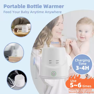 USB Rechargeable <b>Wireless</b> Bottle Warmer Portable Travel Milk Warmer Travel <b>Heating</b> Constant Temperature Baby - Product Image 5