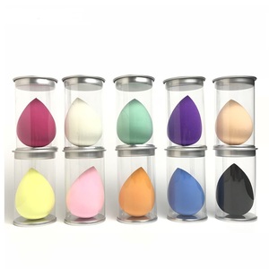 Private Label Cylinder Box Package Makeup Blender Beauty Makeup Sponge Case with Custom Logo