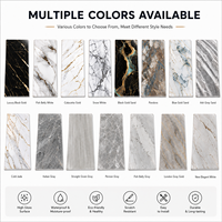Revêtement mural en PVC imitation marbre UV, haute brillance, imperméable, panneau décoratif pour intérieurs résidentiels et commerciaux