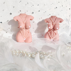 Paquete 3D de moldes de figuras curvas para mujer <span class=keywords><strong>desnuda</strong></span>, encuadernación de cuerda, molde de resina para cuerpo de mujer Sexy, moldes de velas para piernas delgadas para yeso de arcilla - Product Image 2