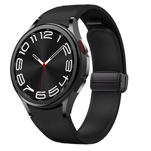 Bracelet de montre compatible avec Samsung <span class=keywords><strong>Watch7</strong></span>, bracelet en cuir et silicone Watch654, boucle magnétique pliable, bracelet de montre de 20 mm - Product Image 2