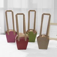 Sac en papier imperméable à l'eau Kraft Plant Flower Bag Plant Pots Storage Handle