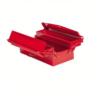 646/3LV <b>Tool</b> <b>Box</b> Red Metal <b>Storage</b> With Lid And Handle For Workshop Use - Product Image 2