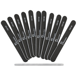Professional Premium Nail Tool Emery Boards & Black Nail File Double Side Plastic for Salon Use and Nail Care