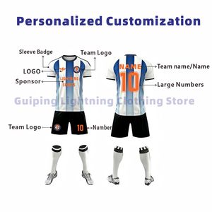 Maillot de football style rétro, qualité supérieure, respirant, séchage rapide, manches courtes, 100% polyester, personnalisation du nom de l'équipe, directement de l'usine - Product Image 3
