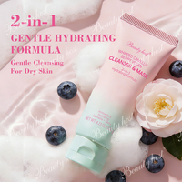 Ensemble Nettoyant et Masque Végan 2-en-1 Fouetté Pamplemousse Figue Arbre à Thé Camélia Baies Nettoyage en Profondeur Éclaircissant Contrôle du Sébum Lavant Visage