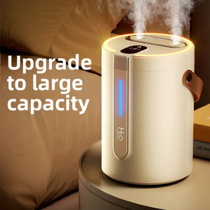 Small Desktop Bedroom <b>Humidifier</b> Plastic USB Powered Silent Dual Spray Ambient Light Large Capacity 1.0-2.5L Home Use - Product Image 1