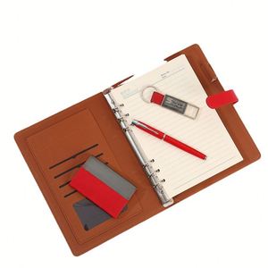 Ensemble cadeau en cuir personnalisé de luxe avec logo pour la fête des pères, la remise des diplômes, comprenant un carnet, un stylo, un porte-clés et un porte-cartes de visite - Product Image 5