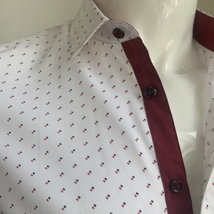Nuovo arrivo camicia più recente disegni per gli uomini camicia Slim Fit camicia da uomo stampata - Product Image 4