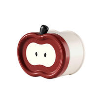 Support mural multifonctionnel en plastique pour brosse à dents, motif petite pomme de dessin animé, sans perçage, non pliable, pour salle de bain