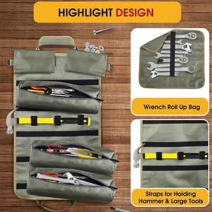 Custom Wholesale New Electrico Portable Back-slung <b>Roll</b> <b>Bag</b> With Detachable Tool Kit Multi-function Wear Armor Zipper Closure - Product Image 4