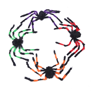 Halloween <strong>Fake</strong> 30cm Black <strong>Spider</strong> and Cobweb for Party Decoration - Product Image 2