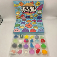 Mainan Promosi Squishy Steamed Bun Pinch Toy Box Set Kalender Advent Mystery Bun Countdown Box Slow Rising Dumpling Fidget Toy