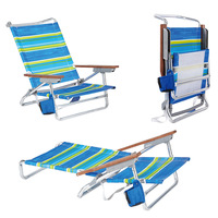Chaise pliante de camping et barbecue en métal, personnalisable, avec dossier réglable en 5 positions, pour l'extérieur, la plage et les événements.
