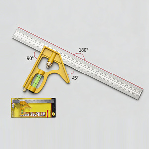 <b>Combination</b> <b>Square</b> Horizontal Aluminum Multi-Function Scraper Carpentry <b>Squares</b> Right 90 Degree Angle Ruler DIY Woodworking OEM - Product Image 6