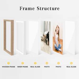 Picture <strong>Frame</strong> Rotating Double Sided Display for Desk and Tabletop Wooden Floating <strong>Photo</strong> <strong>Frame</strong> Picture <strong>Frames</strong> for Home and Office - Product Image 6