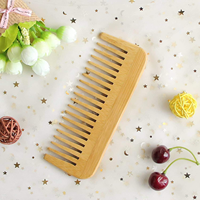 Peine de bambú de alta calidad, cepillo antiestático para desgomado, cabello rizado Natural, cabello seco para mujeres