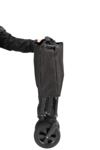<b>Collapsible</b> Metal Utility Cart 60x40x30cm Oxford Fabric Folding <b>Wagon</b> with 4 Wheels for Outdoor Storage and Transport - Product Image 5