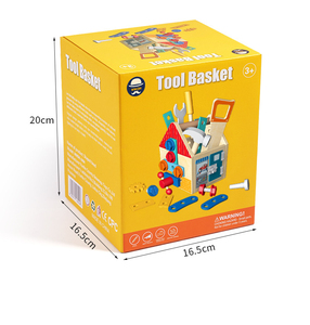 CE EN71 Kit d'outils d'établi en <span class=keywords><strong>bois</strong></span> DIY pour enfants, boîte à outils éducative pour l'apprentissage et le jeu, jouets de réparation pour véhicules pour enfants - Product Image 5