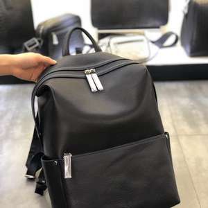 Sac à dos de luxe <span class=keywords><strong>en</strong></span> cuir pleine fleur grainé pour homme, sacoche d'affaires pour ordinateur portable <span class=keywords><strong>en</strong></span> cuir de vachette importé de première qualité, sac à dos de voyage exécutif personnalisé - Product Image 4
