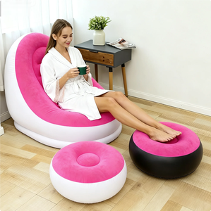 customized Inflatable <strong>Air</strong> <strong>Sofa</strong> Portable Lounger <strong>Air</strong> <strong>Sofa</strong> Chair Single Outdoor Lazy <strong>Air</strong> <strong>Sofa</strong> <strong>Bed</strong> With Footstool - Product Image 1