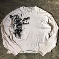 Camiseta de Hombre, Nueva Colección Otoño, Estilo Gótico Y2K, Diseño Gráfico Americano Vintage, Talla Grande, Informal, Venta al Por Mayor, Logotipo de Marca Personalizado