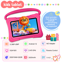 Tablettes d'apprentissage intelligentes pour enfants en gros, écran capacitif HD, fente pour carte TF, processeur MTK pour l'éducation
