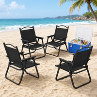 Chaise de camping pliable sur mesure OEM, chaise portable d'extérieur, cadre en alliage d'aluminium avec siège en tissu