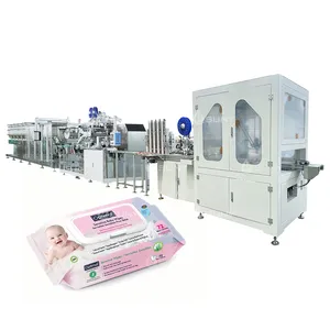 Offres Spéciales ligne de production de lingettes humides pour bébé entièrement automatique multifonction 80-120 pièces Machine à emballer pour fabrication de tissus humides